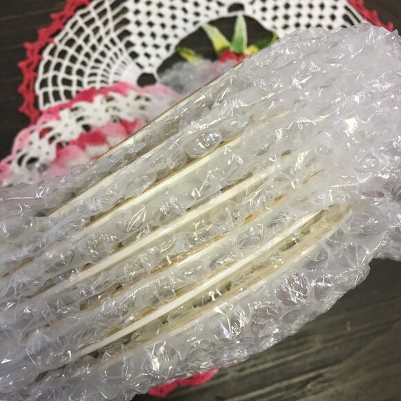 Seven Vintage Cornish Rose 22KT Gold Georgian Fine China Dessert Plates - Picture 16 of 16